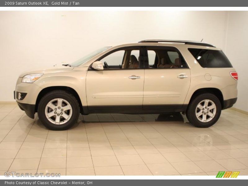Gold Mist / Tan 2009 Saturn Outlook XE