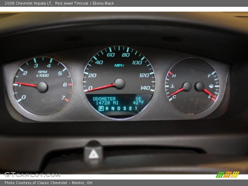 Red Jewel Tintcoat / Ebony Black 2008 Chevrolet Impala LT