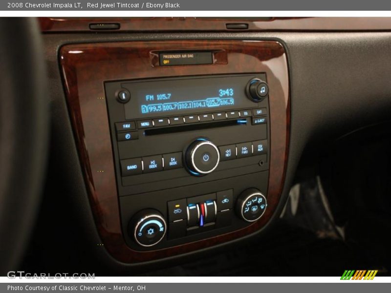 Red Jewel Tintcoat / Ebony Black 2008 Chevrolet Impala LT