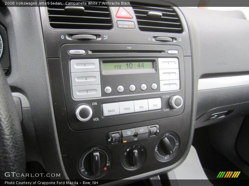 Campanella White / Anthracite Black 2008 Volkswagen Jetta S Sedan