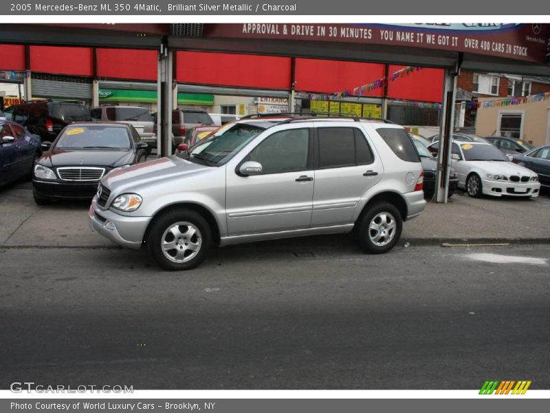 Brilliant Silver Metallic / Charcoal 2005 Mercedes-Benz ML 350 4Matic