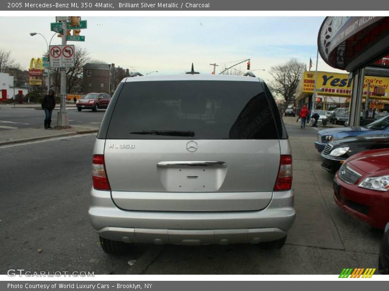 Brilliant Silver Metallic / Charcoal 2005 Mercedes-Benz ML 350 4Matic