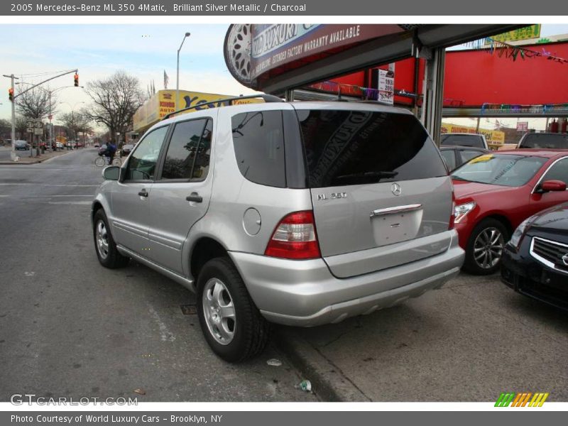 Brilliant Silver Metallic / Charcoal 2005 Mercedes-Benz ML 350 4Matic