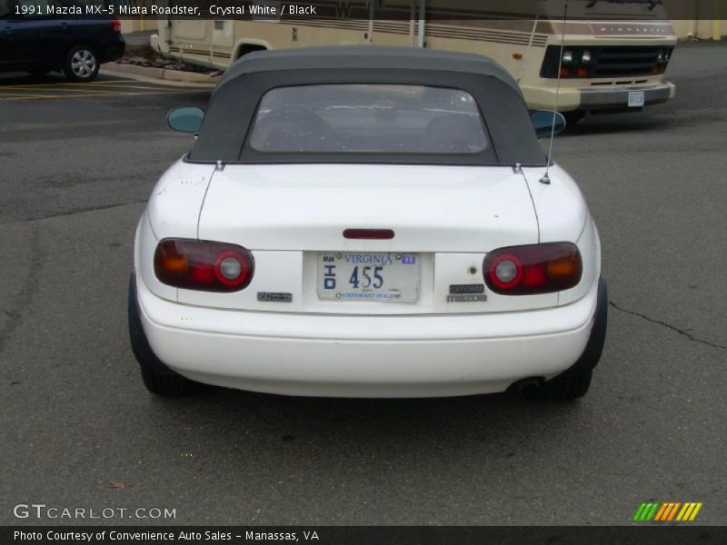 Crystal White / Black 1991 Mazda MX-5 Miata Roadster