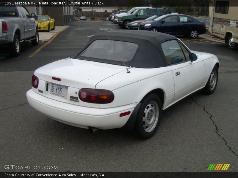 Crystal White / Black 1991 Mazda MX-5 Miata Roadster