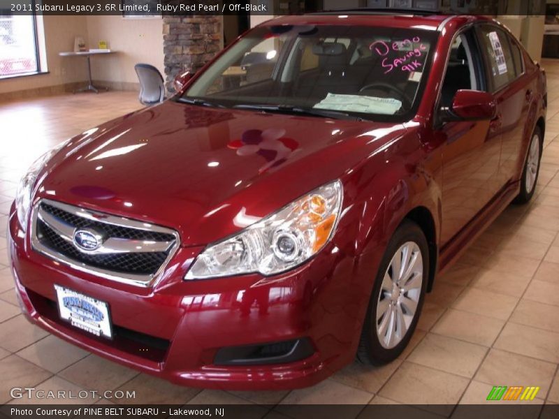 Ruby Red Pearl / Off-Black 2011 Subaru Legacy 3.6R Limited