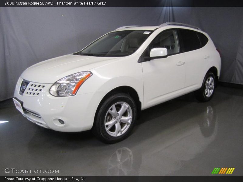Phantom White Pearl / Gray 2008 Nissan Rogue SL AWD