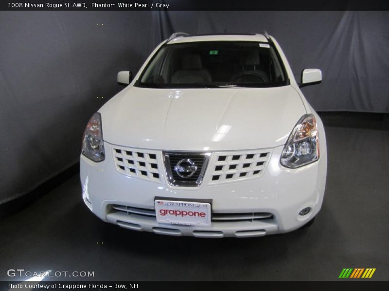 Phantom White Pearl / Gray 2008 Nissan Rogue SL AWD