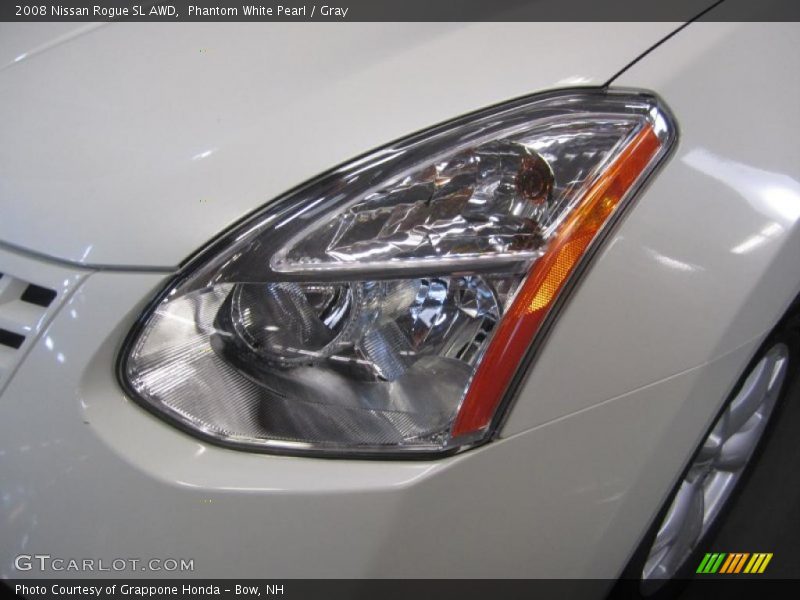 Phantom White Pearl / Gray 2008 Nissan Rogue SL AWD