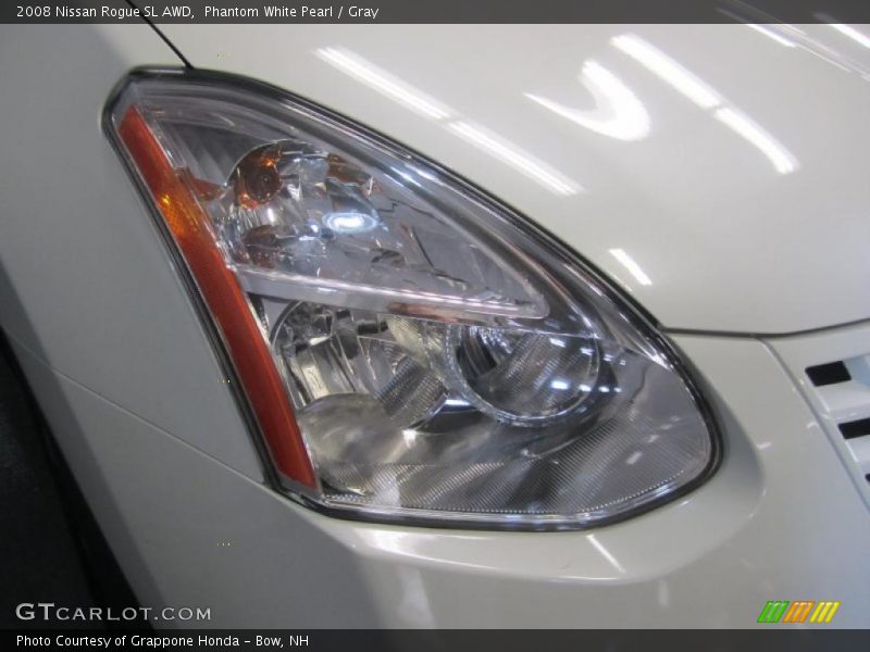 Phantom White Pearl / Gray 2008 Nissan Rogue SL AWD