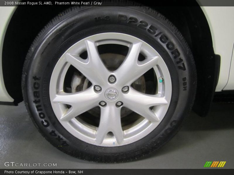 Phantom White Pearl / Gray 2008 Nissan Rogue SL AWD