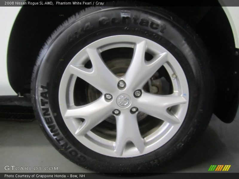 Phantom White Pearl / Gray 2008 Nissan Rogue SL AWD