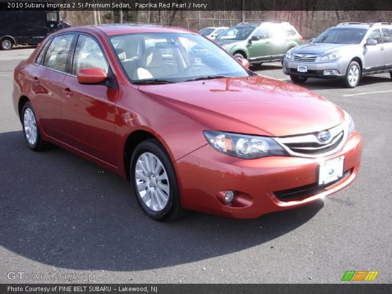 Paprika Red Pearl / Ivory 2010 Subaru Impreza 2.5i Premium Sedan