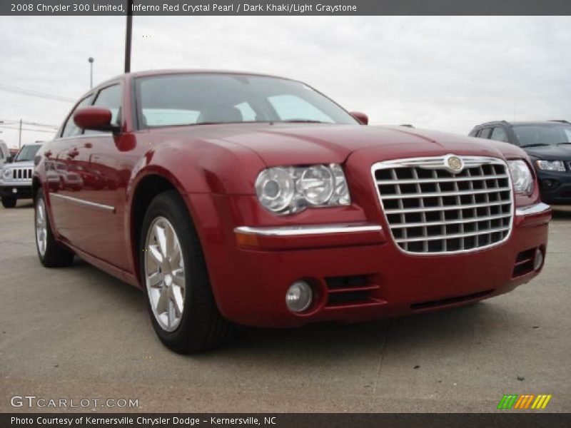 Inferno Red Crystal Pearl / Dark Khaki/Light Graystone 2008 Chrysler 300 Limited
