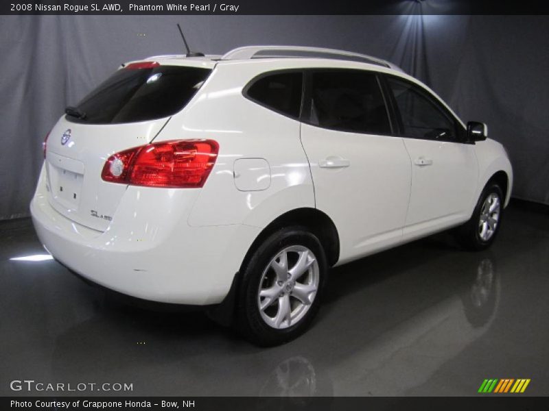 Phantom White Pearl / Gray 2008 Nissan Rogue SL AWD