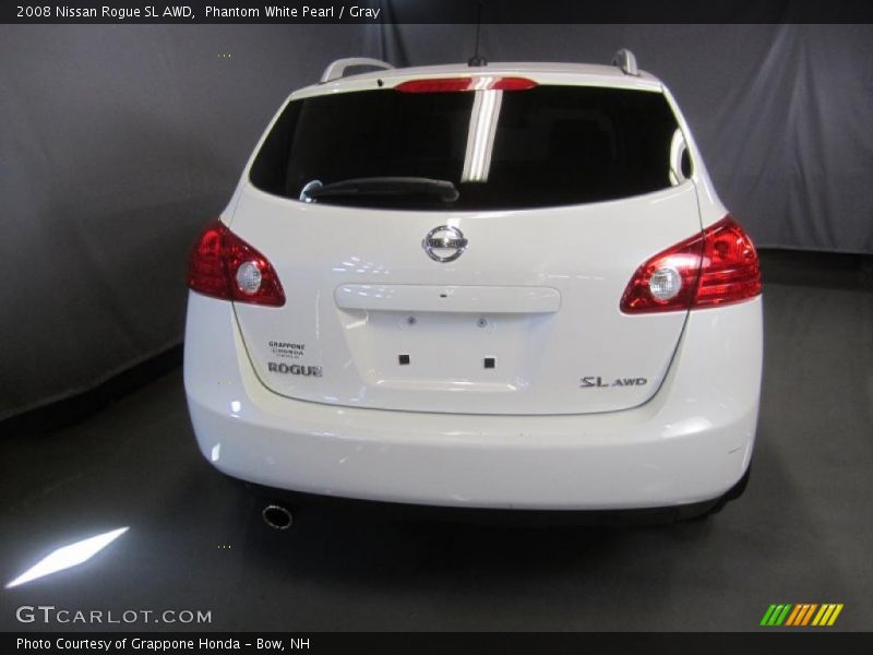 Phantom White Pearl / Gray 2008 Nissan Rogue SL AWD