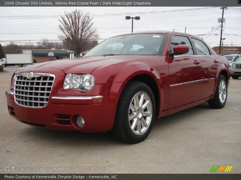 Inferno Red Crystal Pearl / Dark Khaki/Light Graystone 2008 Chrysler 300 Limited
