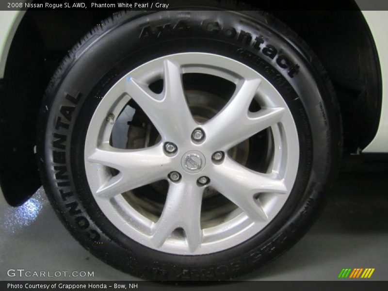 Phantom White Pearl / Gray 2008 Nissan Rogue SL AWD