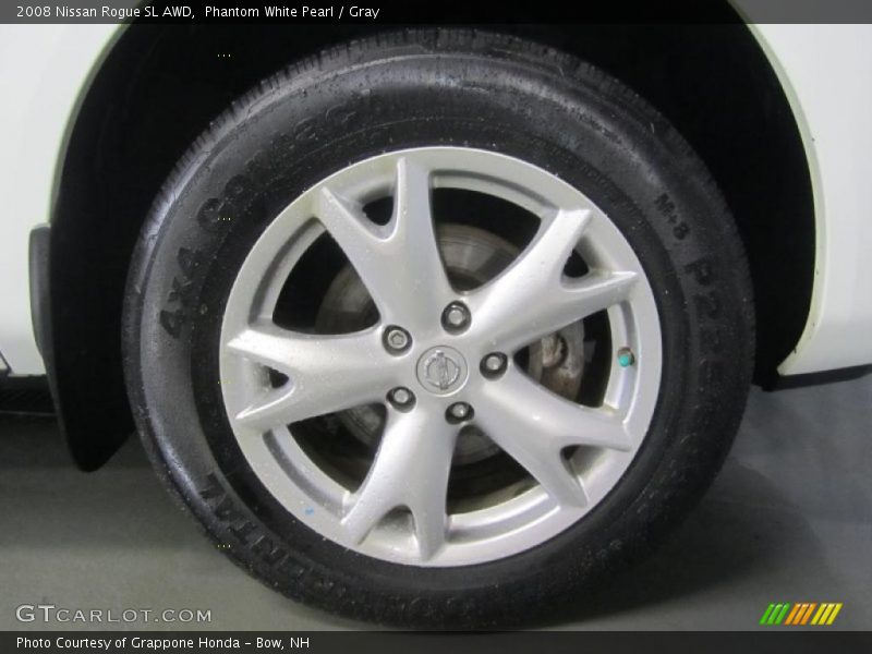 Phantom White Pearl / Gray 2008 Nissan Rogue SL AWD