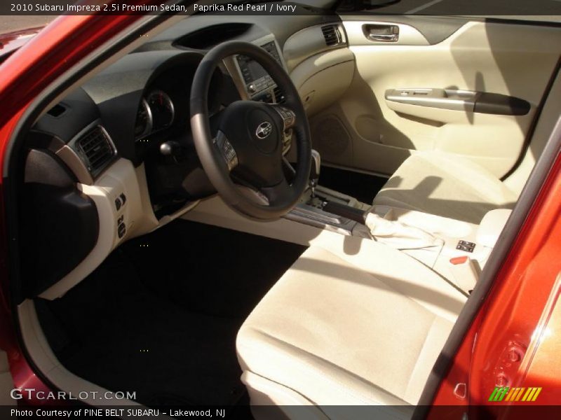 2010 Impreza 2.5i Premium Sedan Ivory Interior