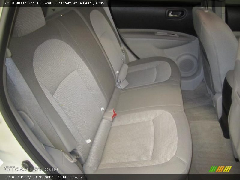 Phantom White Pearl / Gray 2008 Nissan Rogue SL AWD