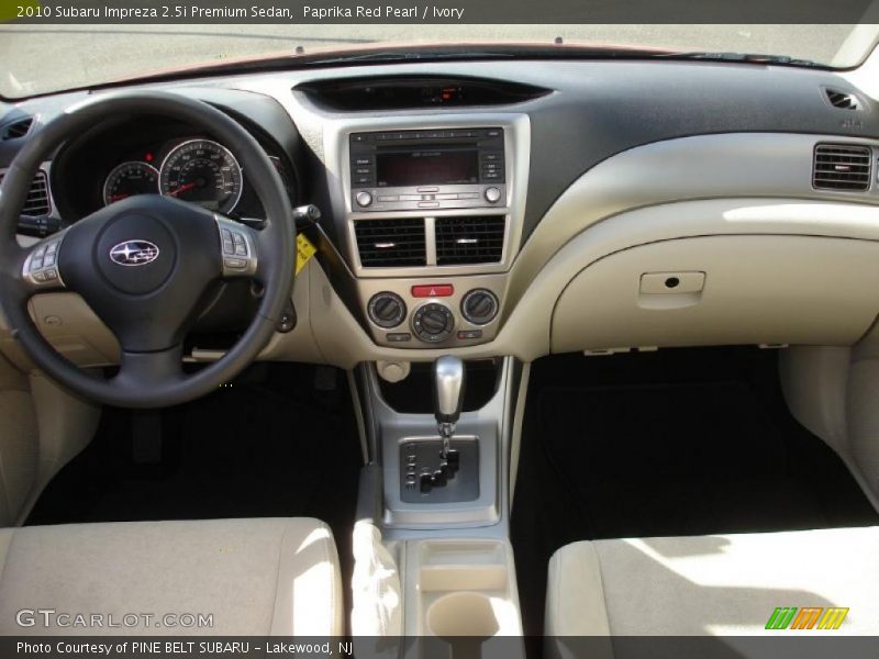 Dashboard of 2010 Impreza 2.5i Premium Sedan