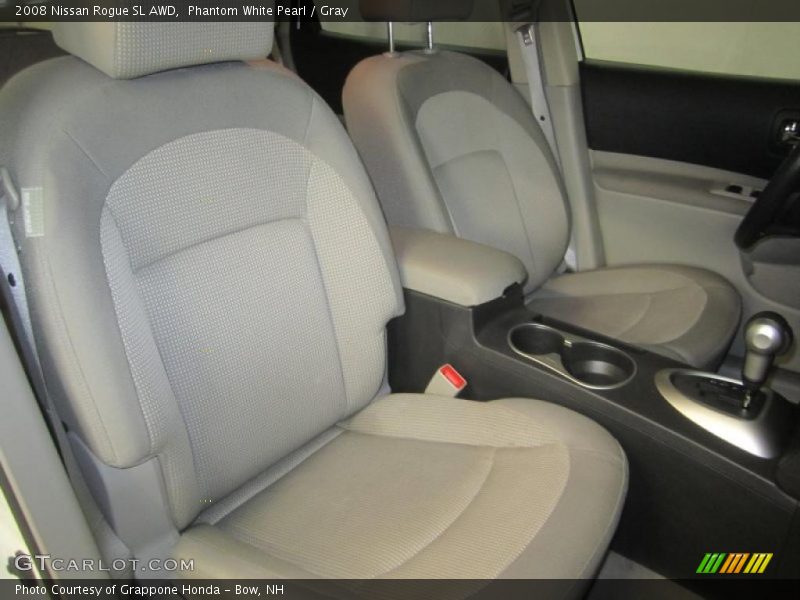 Phantom White Pearl / Gray 2008 Nissan Rogue SL AWD