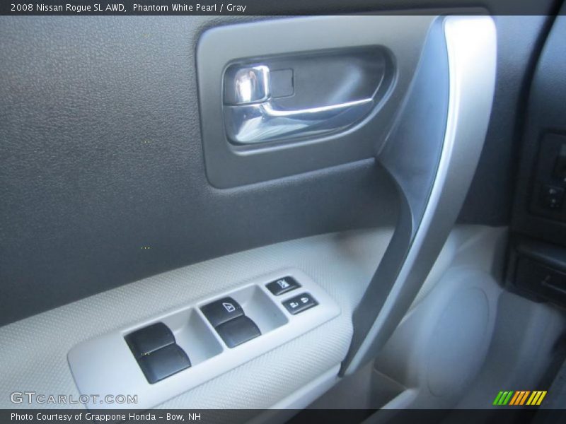 Phantom White Pearl / Gray 2008 Nissan Rogue SL AWD