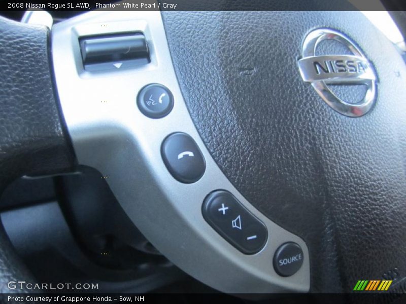Phantom White Pearl / Gray 2008 Nissan Rogue SL AWD