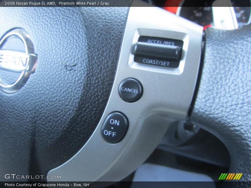 Phantom White Pearl / Gray 2008 Nissan Rogue SL AWD