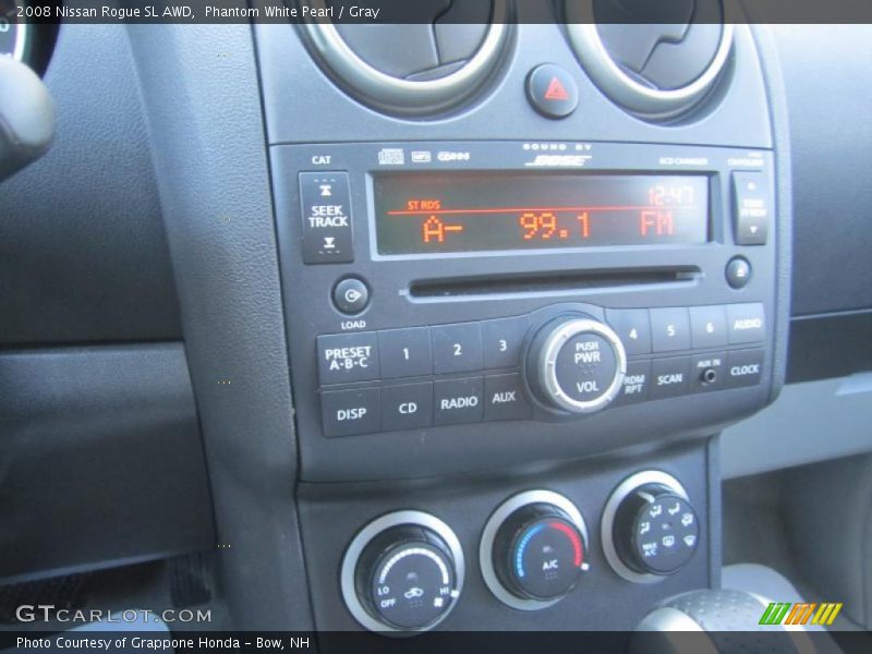 Phantom White Pearl / Gray 2008 Nissan Rogue SL AWD