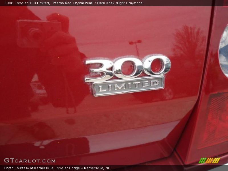 Inferno Red Crystal Pearl / Dark Khaki/Light Graystone 2008 Chrysler 300 Limited