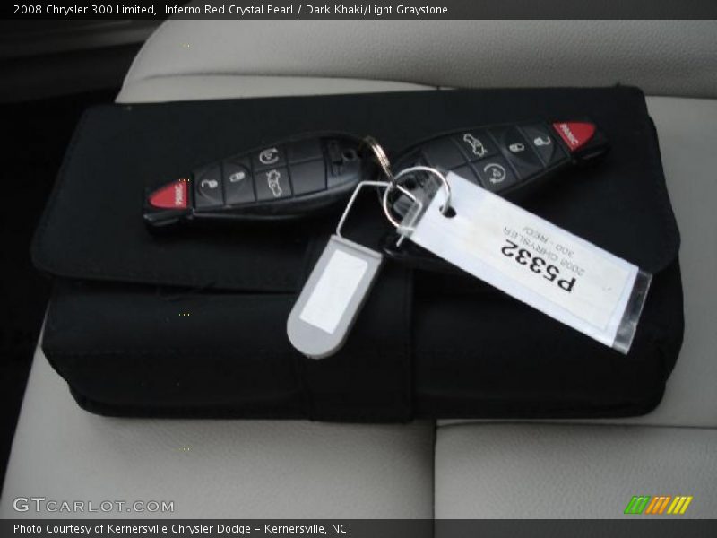 Inferno Red Crystal Pearl / Dark Khaki/Light Graystone 2008 Chrysler 300 Limited