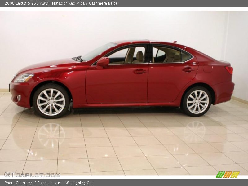 Matador Red Mica / Cashmere Beige 2008 Lexus IS 250 AWD