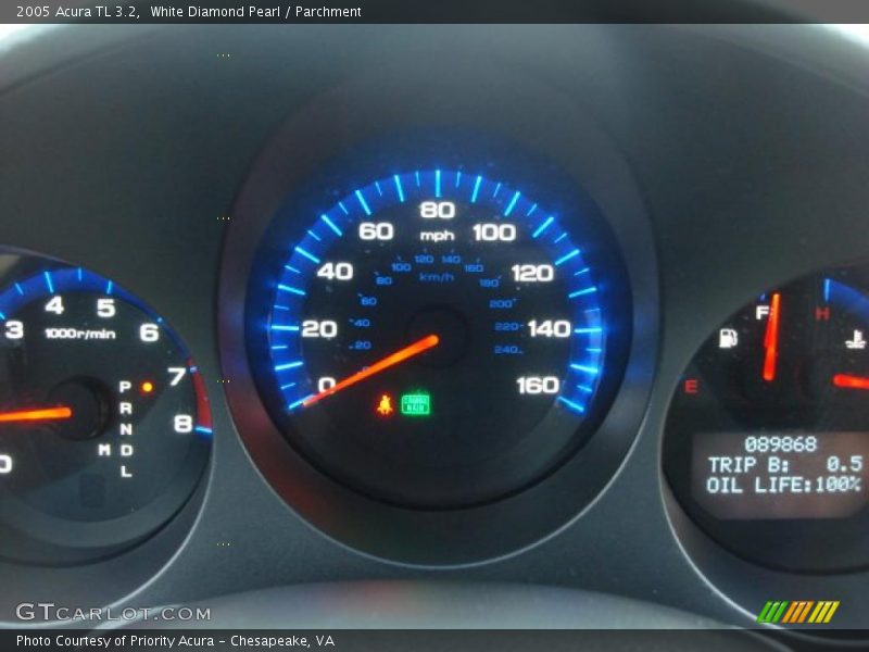 White Diamond Pearl / Parchment 2005 Acura TL 3.2
