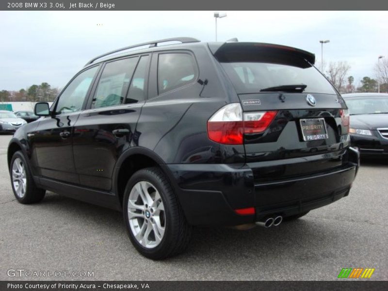 Jet Black / Beige 2008 BMW X3 3.0si