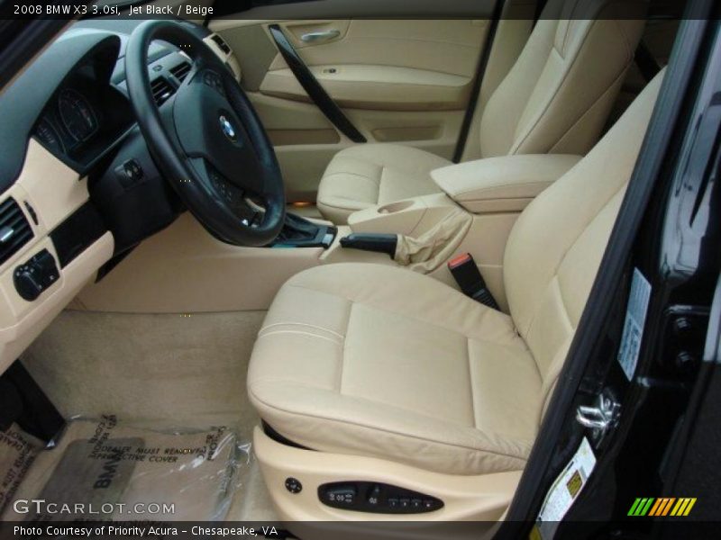 Jet Black / Beige 2008 BMW X3 3.0si