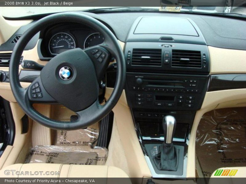 Jet Black / Beige 2008 BMW X3 3.0si