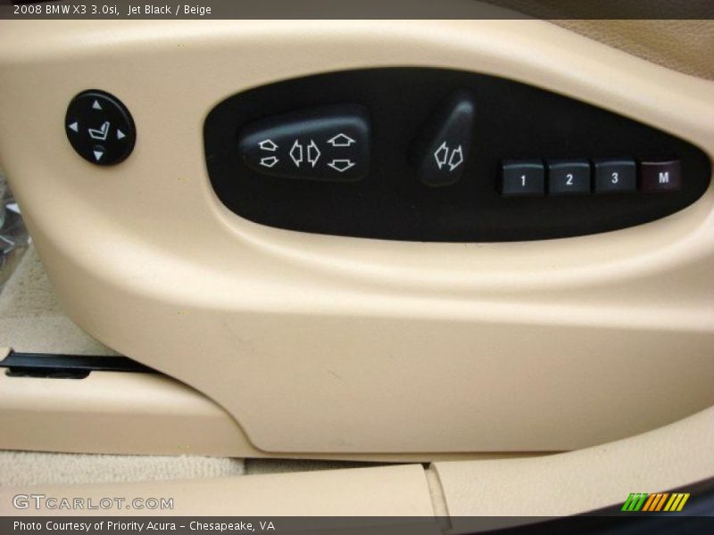 Jet Black / Beige 2008 BMW X3 3.0si