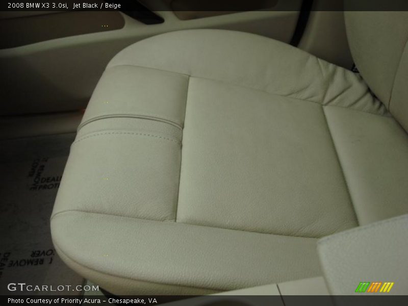 Jet Black / Beige 2008 BMW X3 3.0si