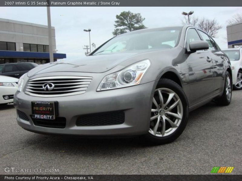 Platinum Graphite Metallic / Stone Gray 2007 Infiniti G 35 Sedan