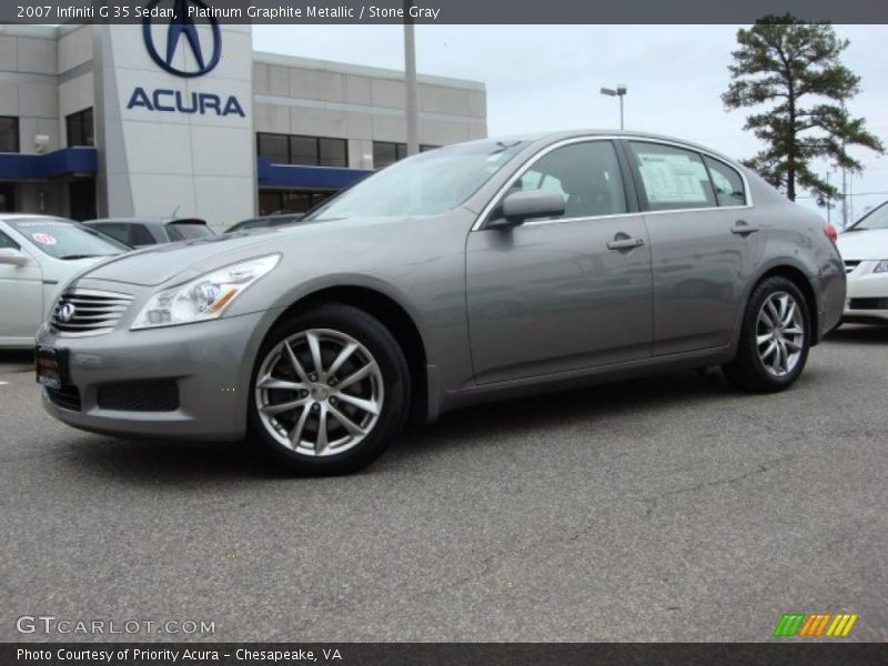 Platinum Graphite Metallic / Stone Gray 2007 Infiniti G 35 Sedan