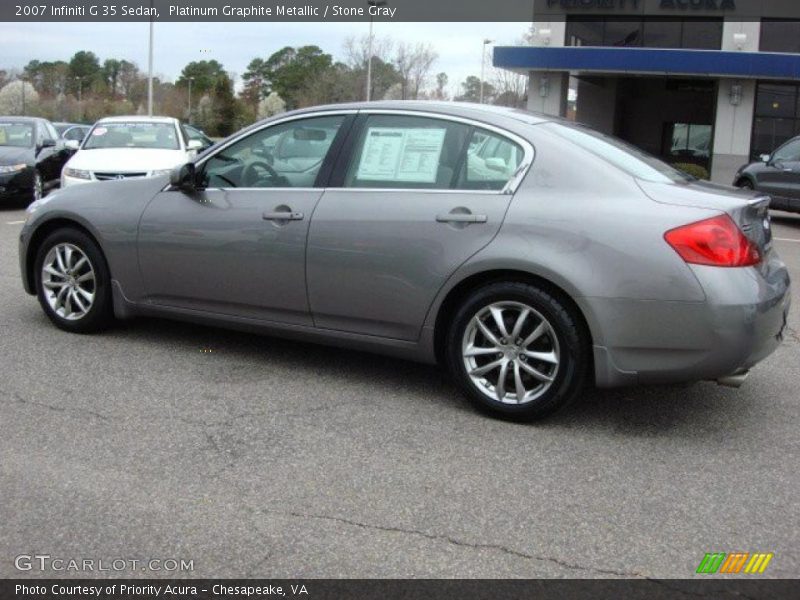 Platinum Graphite Metallic / Stone Gray 2007 Infiniti G 35 Sedan