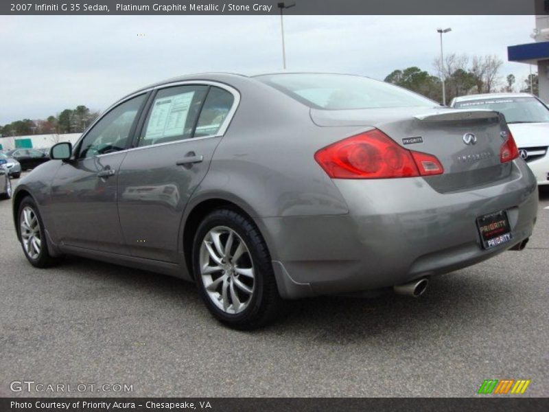 Platinum Graphite Metallic / Stone Gray 2007 Infiniti G 35 Sedan