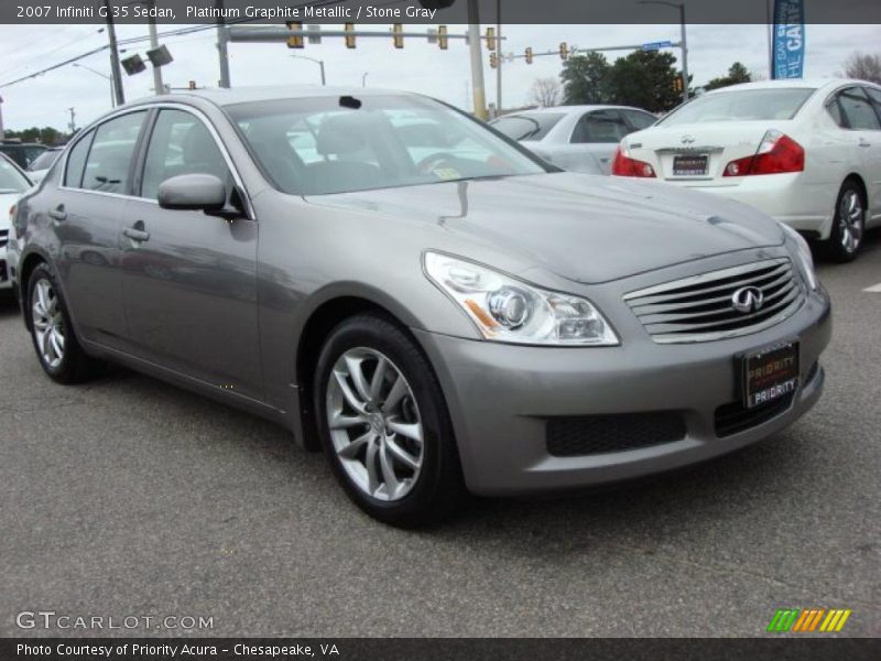Platinum Graphite Metallic / Stone Gray 2007 Infiniti G 35 Sedan