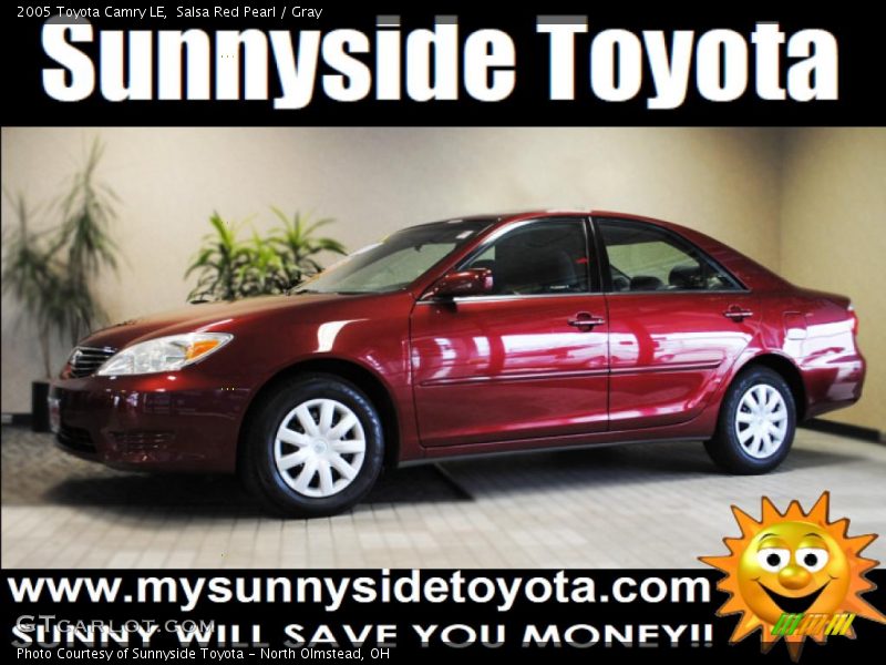 Salsa Red Pearl / Gray 2005 Toyota Camry LE