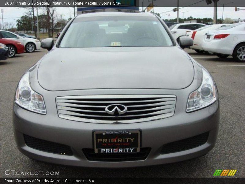 Platinum Graphite Metallic / Stone Gray 2007 Infiniti G 35 Sedan