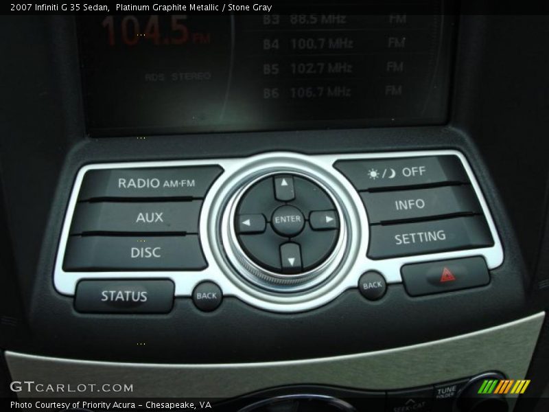 Platinum Graphite Metallic / Stone Gray 2007 Infiniti G 35 Sedan