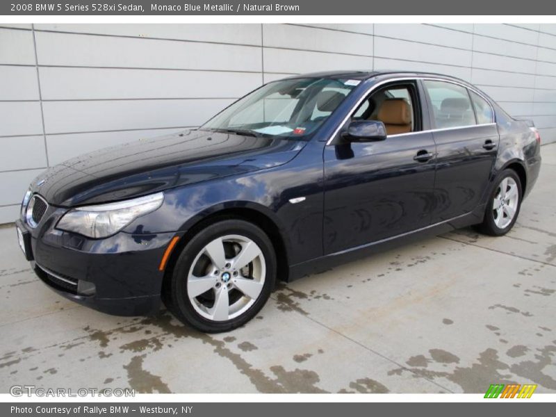 Monaco Blue Metallic / Natural Brown 2008 BMW 5 Series 528xi Sedan