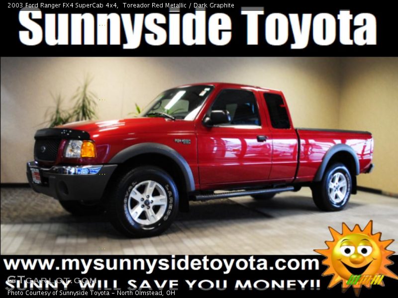 Toreador Red Metallic / Dark Graphite 2003 Ford Ranger FX4 SuperCab 4x4